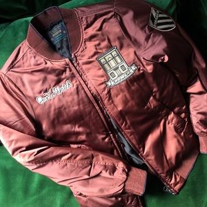 Scotch & Soda Boho Brick Satin Bomber Jacket